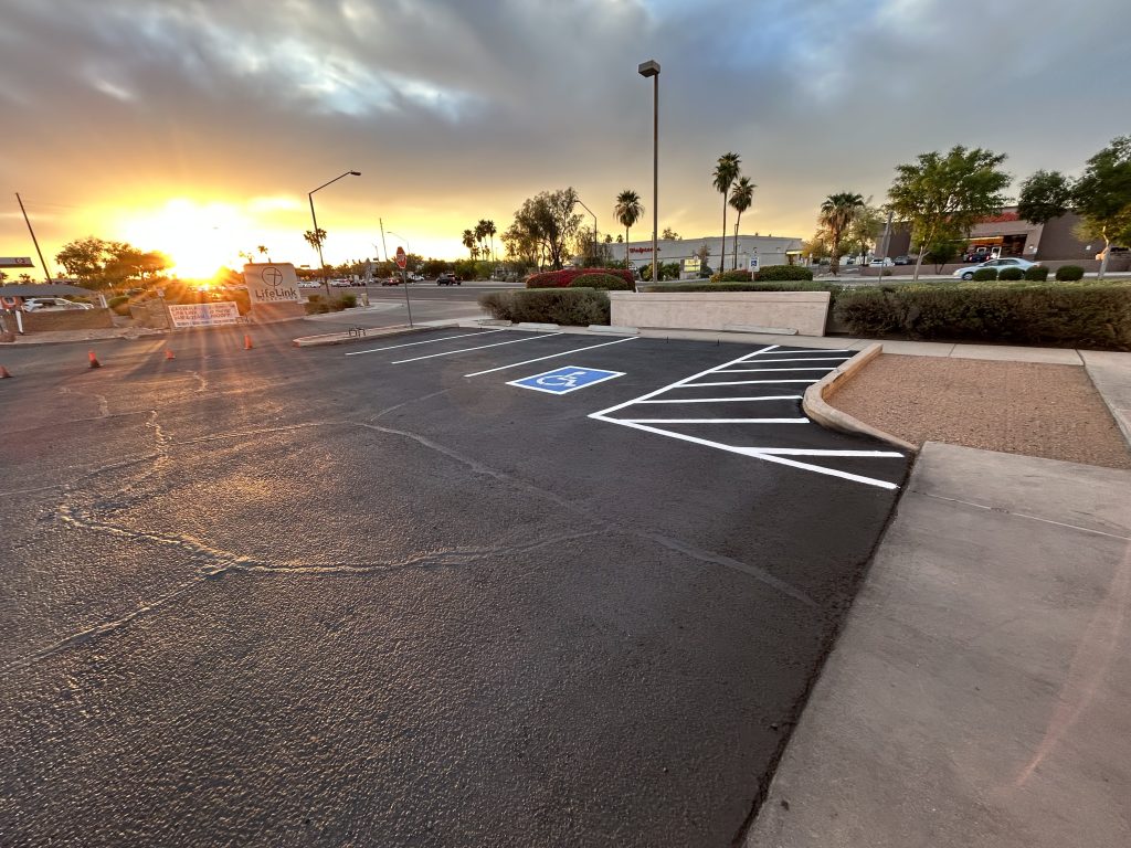 Parking Lot Sealcoating Finish Product