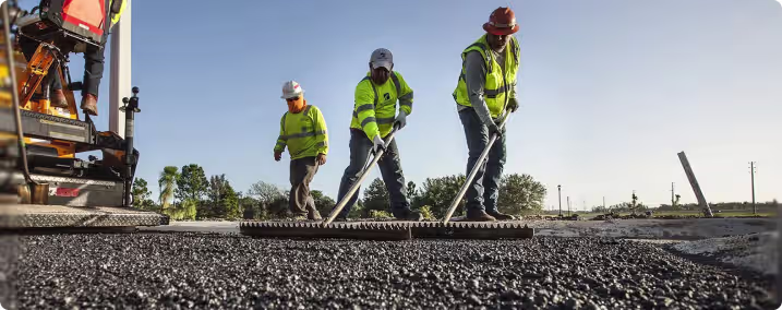 Parking professionals asphalt work