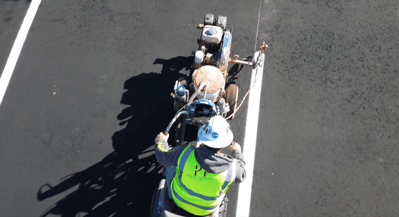 parking lot striping and thermoplastic striping