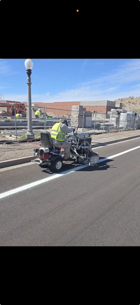 Thermo plastic road striping