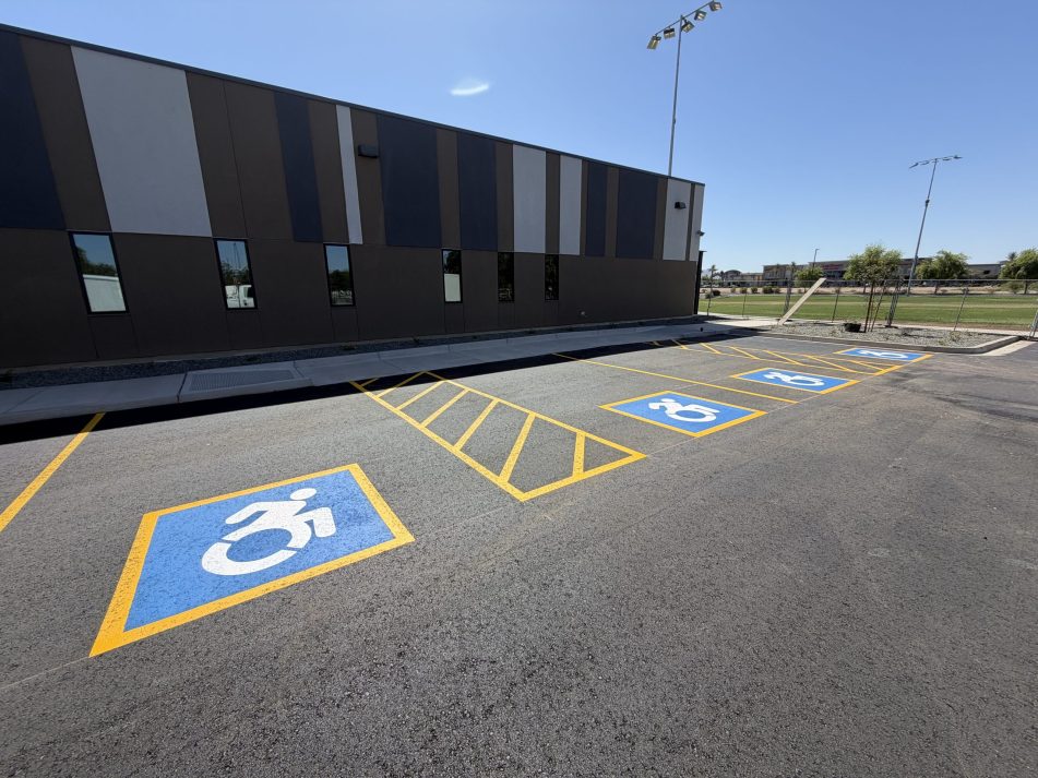 Great Heart's ADA Parking Lot Striping in Gilbert Arizona